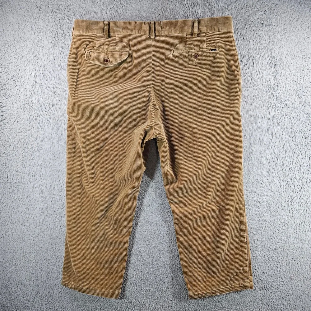 Polo Ralph‎ Lauren Mens Corduroy Pants Tan Classic Fit Stretch 36x23 Cropped